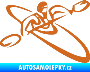 Samolepka Kajakář 001 pravá oříšková
