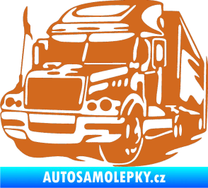 Samolepka Kamion 002 levá nákladní auto oříšková