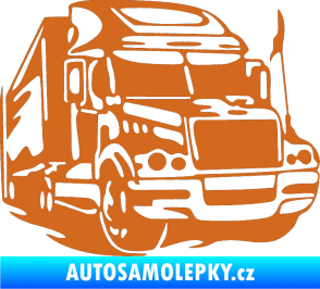 Samolepka Kamion 002 pravá nákladní auto oříšková