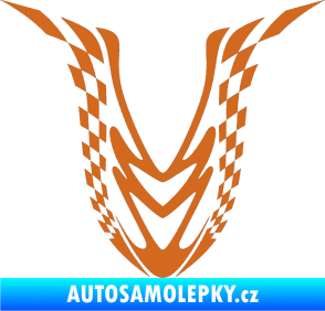 Samolepka Kapota 006 šachovnice oříšková