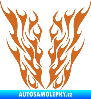 Samolepka Kapota 012 plameny oříšková