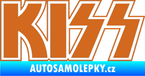 Samolepka KISS oříšková
