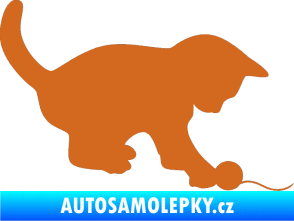 Samolepka Kočka 002 pravá oříšková