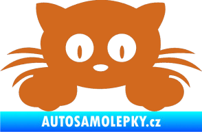 Samolepka Kočka 007 levá oříšková