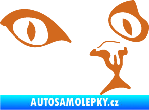 Samolepka Kočka 010 pravá oříšková