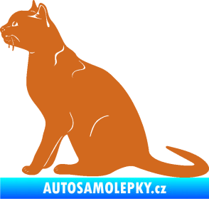 Samolepka Kočka 021 levá oříšková