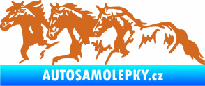 Samolepka Koníci 004 levá stádo oříšková