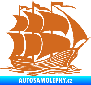 Samolepka Koráb 002 pravá oříšková