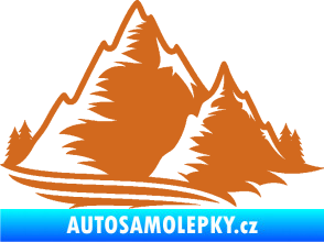 Samolepka Krajina hory 003 pravá oříšková