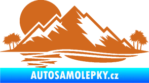 Samolepka Krajina hory 004 levá oříšková