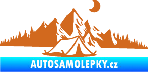 Samolepka Krajina hory 023 pravá kempování oříšková
