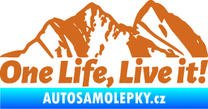 Samolepka Krajina hory 029 levá oříšková