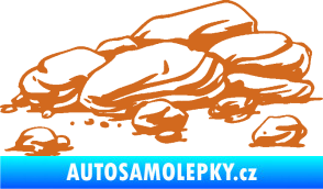 Samolepka Krajina kameny 001 oříšková