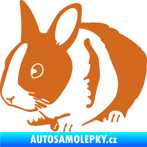 Samolepka Králík 002 levá zakrslý králíček oříšková