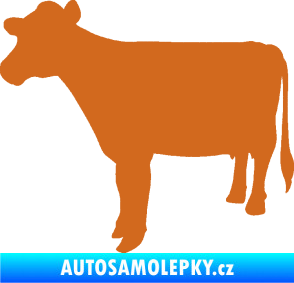 Samolepka Kráva 001 levá oříšková