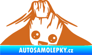Samolepka Kuk 007 pravá Groot vykukuje oříšková