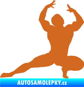 Samolepka Kulturista 009 levá oříšková