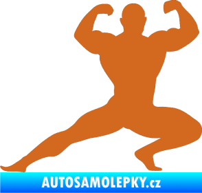 Samolepka Kulturista 015 levá oříšková