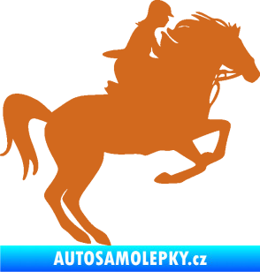 Samolepka Kůň 091 pravá skok oříšková
