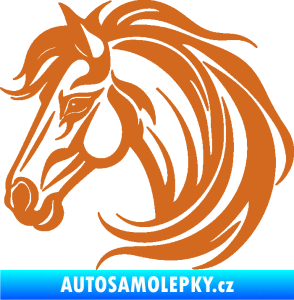 Samolepka Kůň 103 levá hlava oříšková