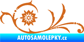 Samolepka Květina dekor 040 levá oříšková