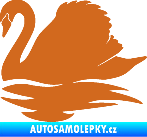 Samolepka Labuť 003 levá oříšková