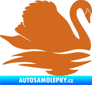 Samolepka Labuť 003 pravá oříšková