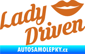 Samolepka Lady driven 002 nápis oříšková