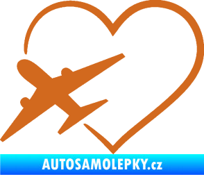 Samolepka Láska k létání 001 levá oříšková