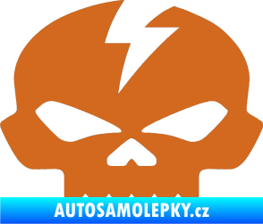 Samolepka Lebka 001 levá oříšková