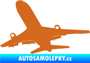 Samolepka Letadlo 007 levá oříšková