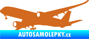 Samolepka Letadlo 017 levá Airbus A 350 oříšková