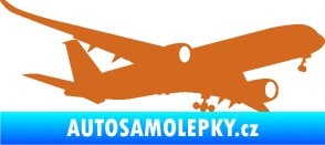 Samolepka Letadlo 017 pravá Airbus A 350 oříšková