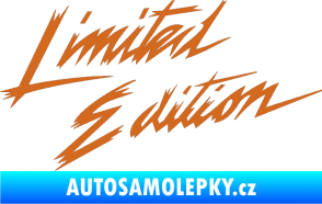 Samolepka Limited edition 001 oříšková