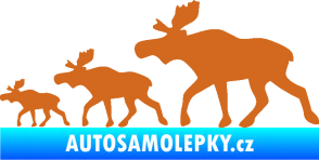 Samolepka Losí rodinka levá oříšková