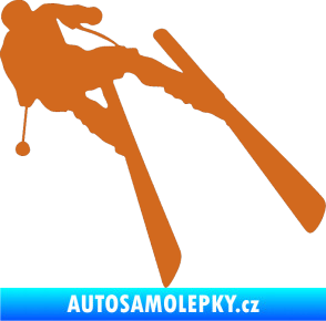 Samolepka Lyžař 007 pravá oříšková