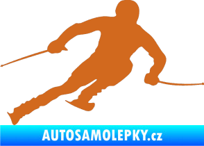 Samolepka Lyžař 012 pravá oříšková