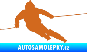 Samolepka Lyžař 015 levá oříšková
