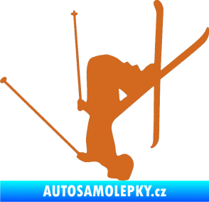 Samolepka Lyžař 023 levá oříšková