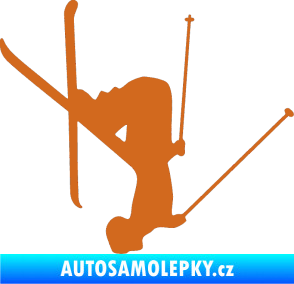Samolepka Lyžař 023 pravá oříšková