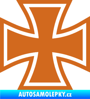 Samolepka Maltézský kříž 001 oříšková