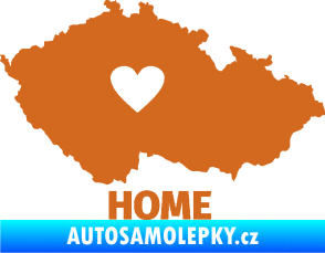Samolepka Mapa České republiky 004 home oříšková