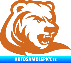 Samolepka Medvěd 001 pravá oříšková