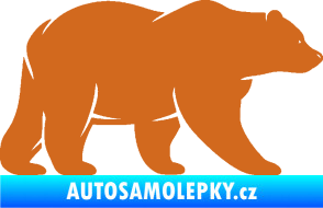 Samolepka Medvěd 002 pravá oříšková