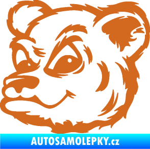 Samolepka Medvěd 011 levá hlava oříšková