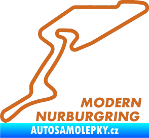 Samolepka Okruh Modern Nurburgring oříšková