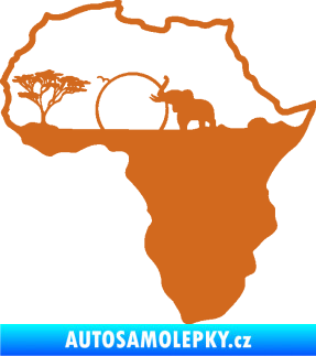 Samolepka Motiv Afrika 002 slon oříšková