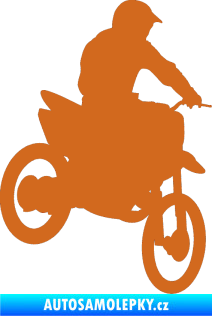 Samolepka Motorka 014 pravá motokros oříšková