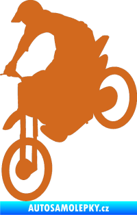Samolepka Motorka 016 levá motokros oříšková