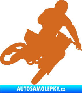 Samolepka Motorka 025 pravá motokros oříšková